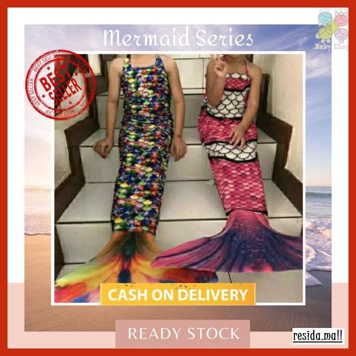 KANAMUSTOK- BAJU RENANG PUTRI DUYUNG KOSTUM MERMAID ANAK MADE IN INDONESIA - UNGUU, S -ASLI-SLII.
