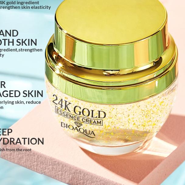 ☏ BUHOTEI 24K Gold Bioaqua Essence Face Serum Skincare Paket Facial Cleanser Serum Wajah Face Cream 