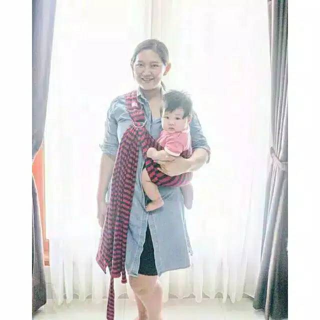 Gendongan Kaos Geos Ring/ Gendongan Bayi Instan Baby Sling/ Geos baby