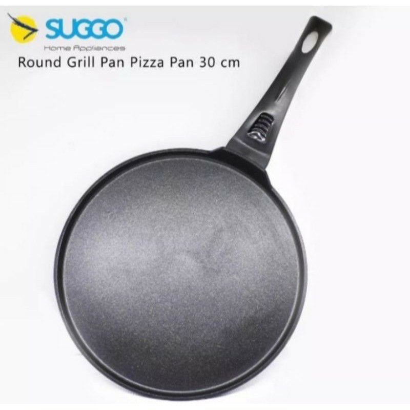 SUGGO-Round Grill Pan Crape Maker 30cm Alat Pemanggang Pizza Serbaguna