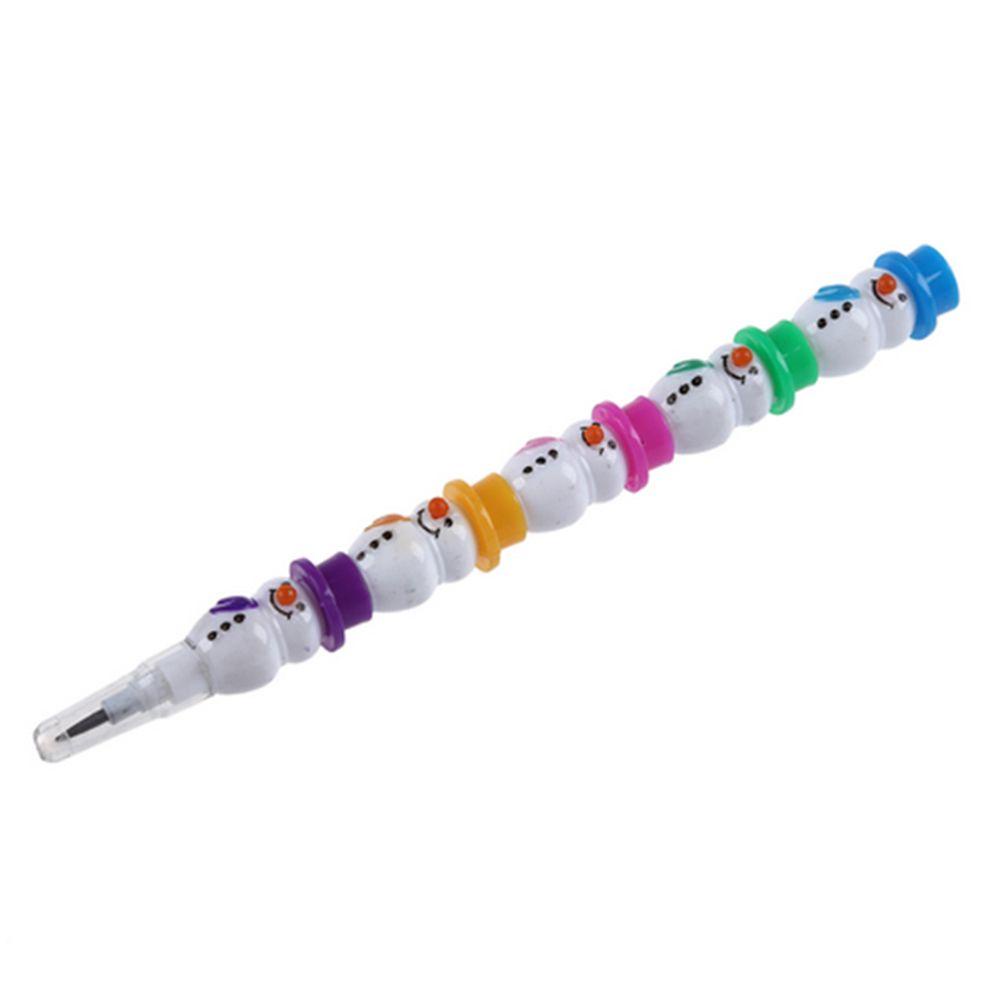 [Elegan] Set Pensil Warna-Warni Hadiah Indah Lucu Natal Snowman