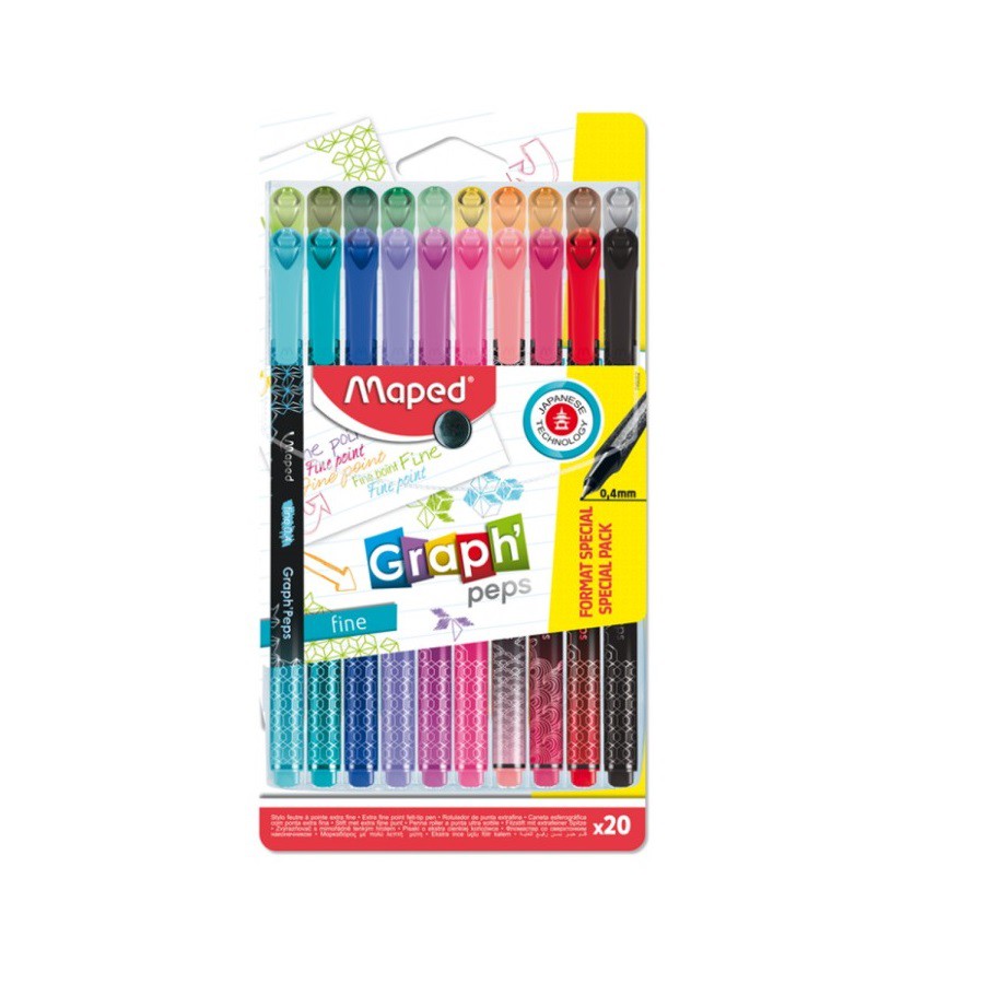 

Maped Graph Peps Fineliner Premium-Pouchx20 Special Pack
