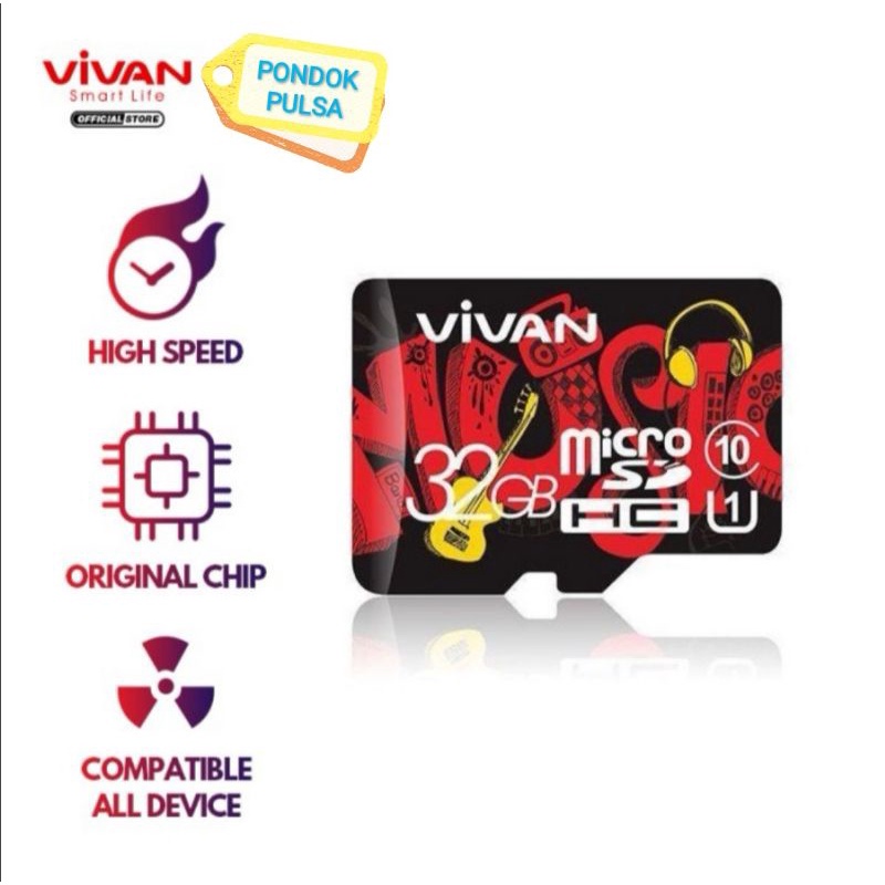 Memory Card VIVAN 32GB Class 10 Micro SD TF Card