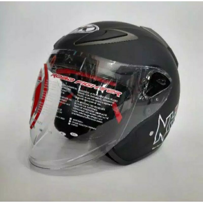 HELM NHK R6 SOLID HITAM DOFF