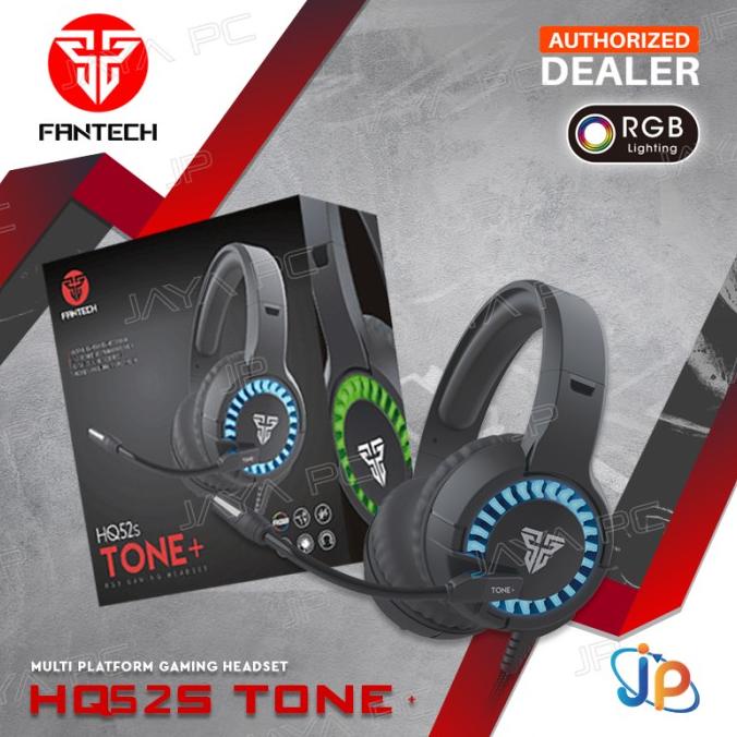 AKSESORIS PC GAMING HEADPHONE GAMING FANTECH TONE+ HQ52S RGB - HEADSET FANTECH HQ-52S BERKUALITAS