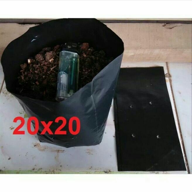 10 pcs atau lembarpolybag untuk tanaman ukuran 20x20cm /polibag ukuran 20x20 untuk tanaman strawbery dan sayuran