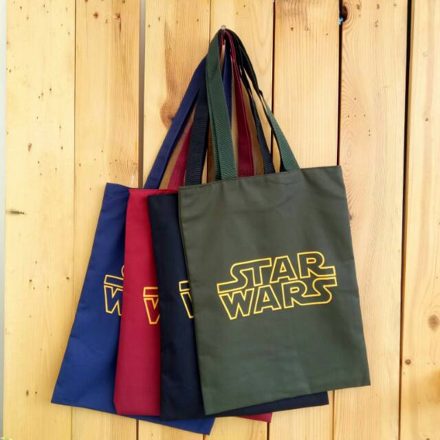 Totebag STAR WARS bahan drill halus