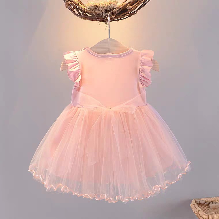 Dress anak import / Dress Tutu / gaun pesta anak perempuan frozen umur 9 bln - 3 thn Grosiran-4