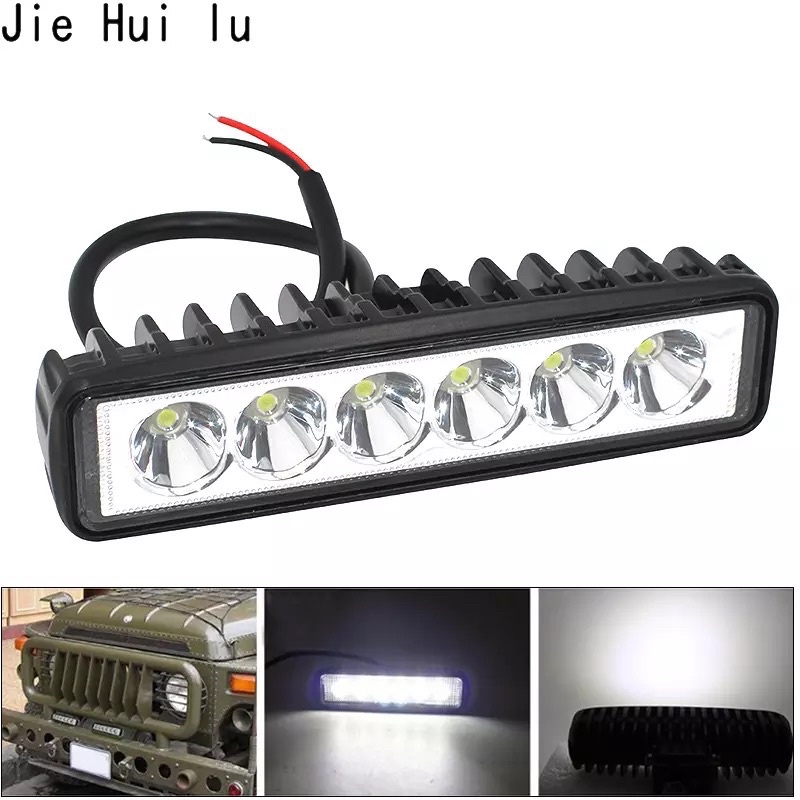 Lampu Tembak Sorot Led Foglamp 6 Mata Slim 18 Watt