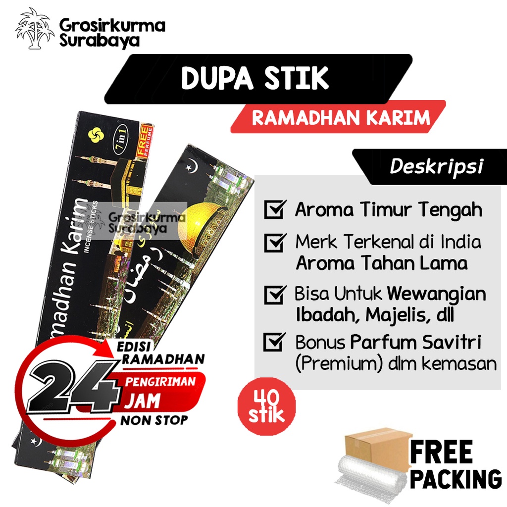 DUPA STIK RAMADHAN KARIM Premium Aroma Gaharu Kalimantan Miniatur Timur Tengah Untuk Pernikahan Hio