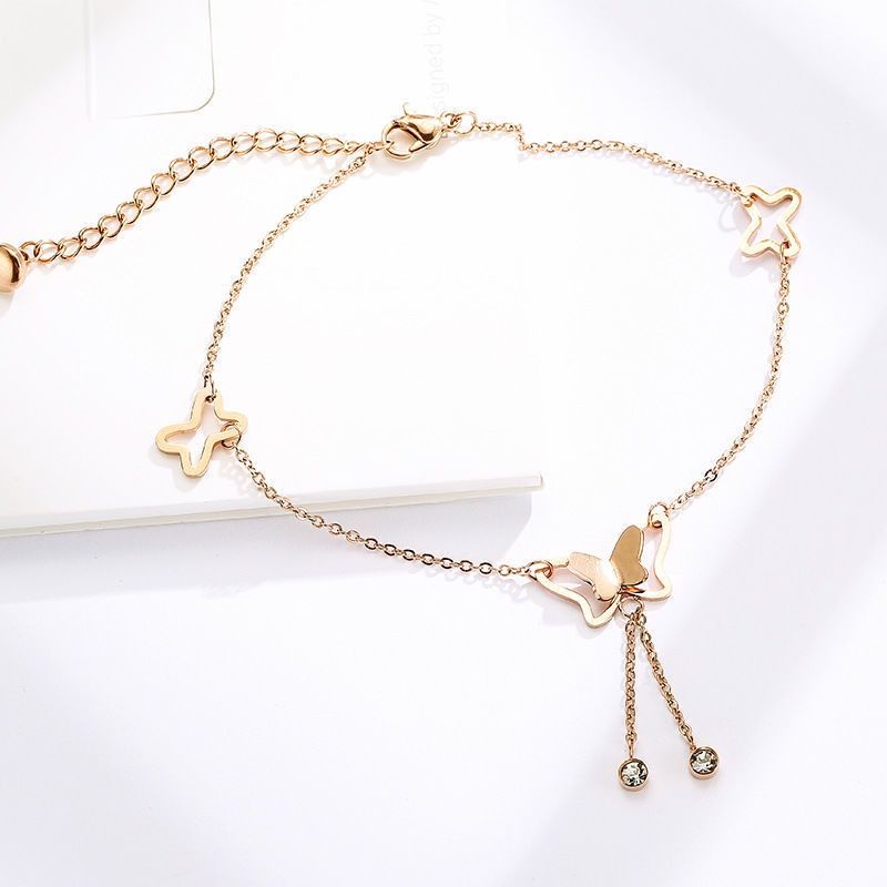 FerenHongXia Gelang kupu Kaki Fashion ladies accessories Korean bracelet elegant temperament sweet / Lubuk Pakam / Medan / Deli Serdang / Samosir / Galangu