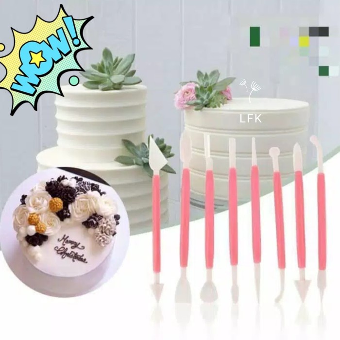 

KUE-PENGHIAS-ALAT- A414 FONDANT TOOLS SET8 MODELLING ALAT DEKORASI KUE CLAY FIGURE MULTI -ALAT-