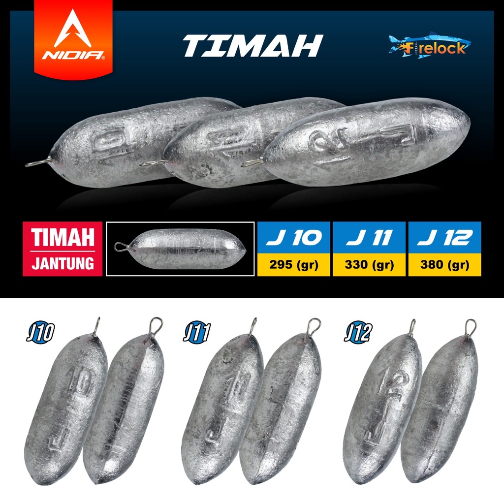 Timah pancing Bandul Pancing Timah Mancing Laut - Timah Pemberat Pancing - Timah Jantung - Timah