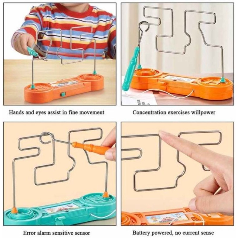 Mainan Motorik Melatih Kesabaran - Electric Touch Maze Labirin Anak