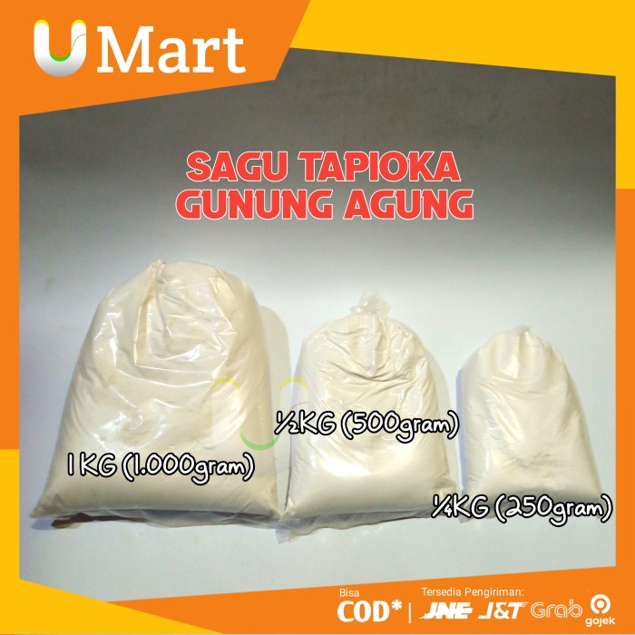 

U Mart - Tepung Sagu Kanji Tapioka Cap Gunung Agung 1Kg