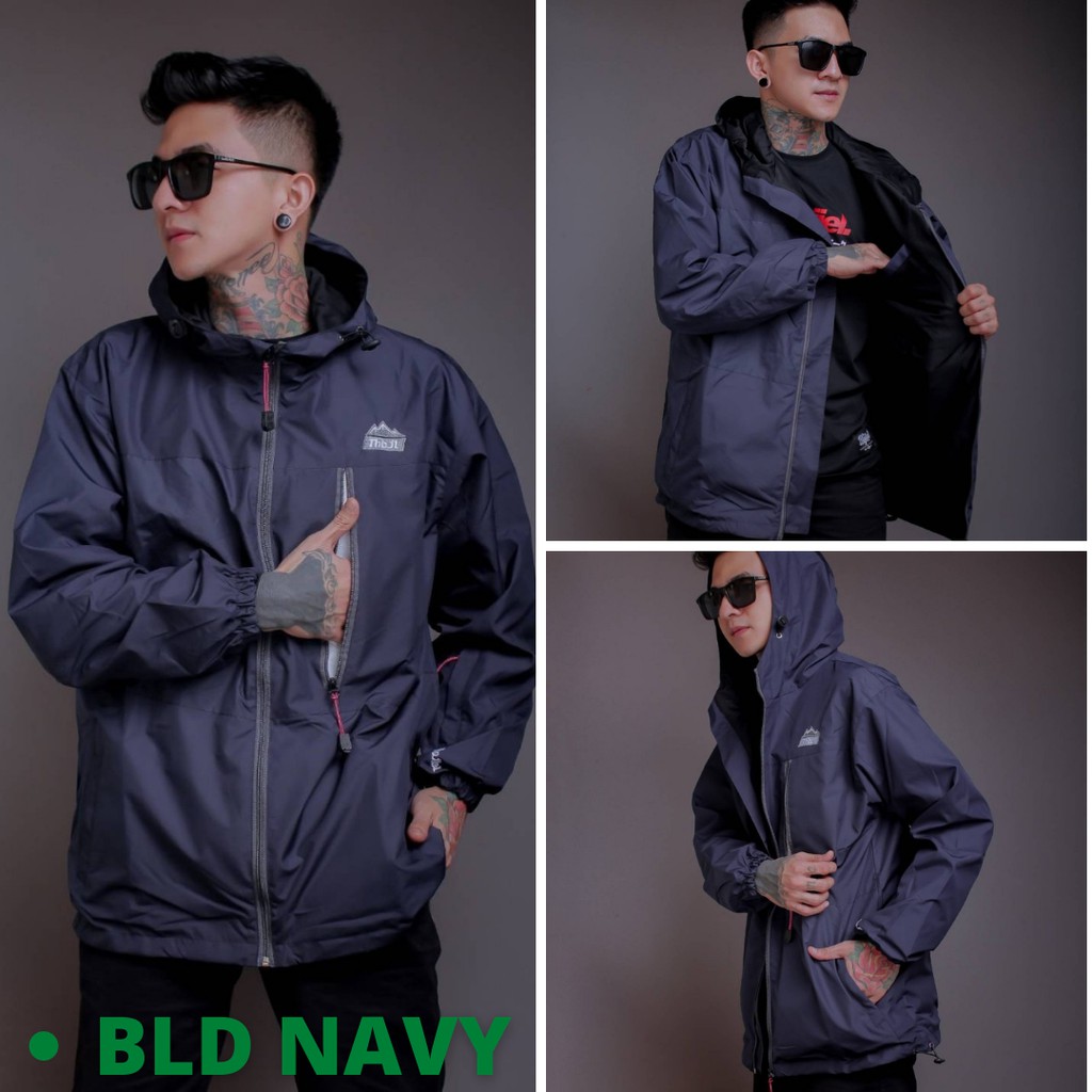 Jaket Pria / Wanita Outdoor type New Tactical BLD - Jaket Waterproof - jaket parasut - jaket gunung-BLD 1 NAVY