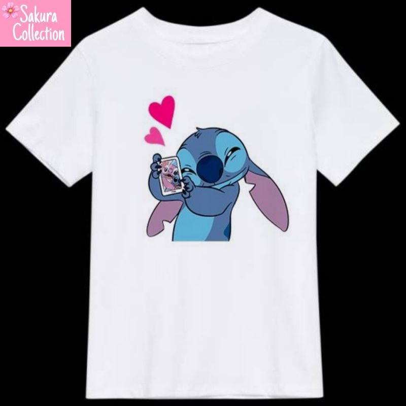 Kaos Baju STITCH DISNEY / t shirt band rap tee Jordan / vintage by h&amp;m oversize lokal / hitam pria kaus wanita TERLARIS best seller murah termurah