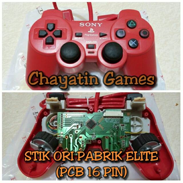 STIK PS2 ORI PABRIK ELITE MERAH