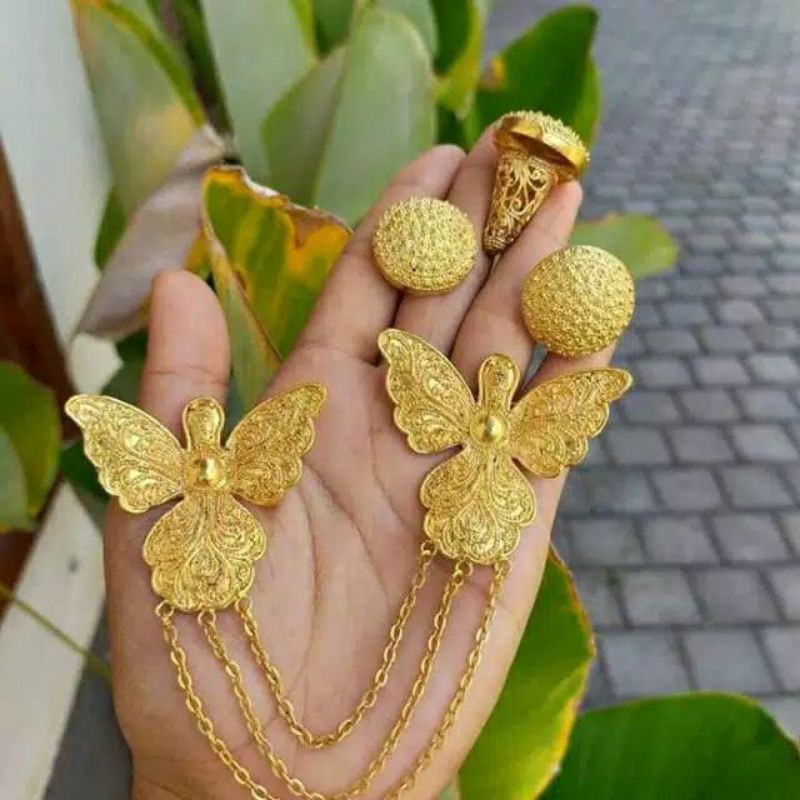 set kancing kupu-kupu Bros alpka bali