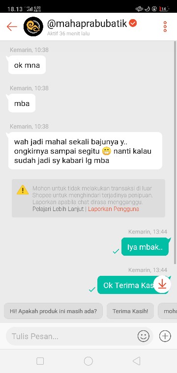 Kemeja Koko Batik Slimfit | Mahapatih Skyblue | Bisa Custom Xxs - Xxl - Xxxl