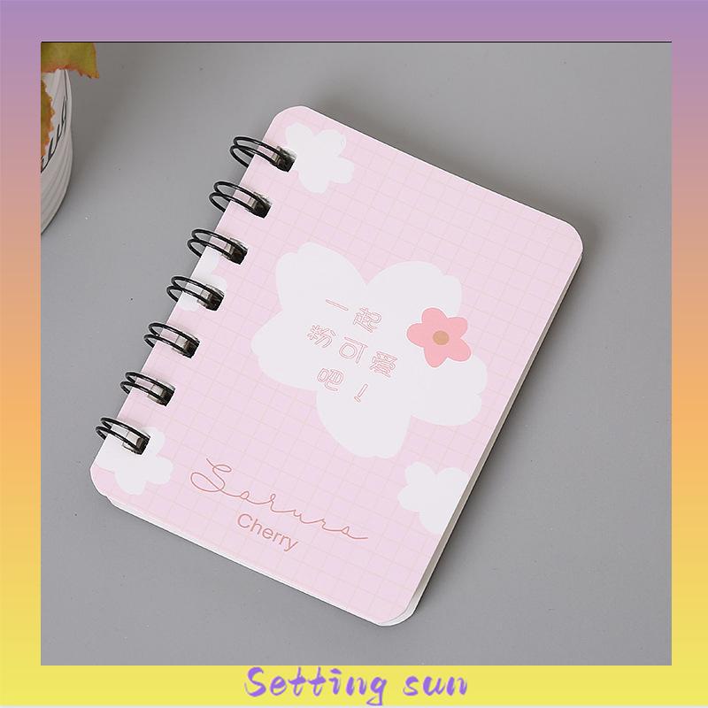 A7 Rollover Coil Buku Mahasiswa Saku Buku Kecil Mini Notebook Diary Portable Office Notepad TN