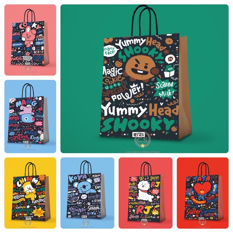 

paper bag bt21 jumbo/Paper bag kado/paper bag kertas kado/goodie bag/tas kado paper bag/paper bag kado ulang tahun/tas kertas/hampers birthday/souvenir ultah/paperbag custom/paper bag lucu/tas goodie bag