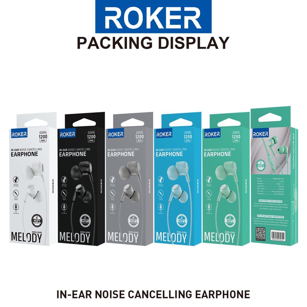 PROMO 7.7 Headset / handsfree / earphones ROKER TONES RK69K with MIC extra Bass SULTAN