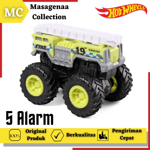 Mainan Mobil Mobilan Hot Wheels Hotwheels Hotwheel Monster Trucks Truck Truk 5 Alarm Original Murah