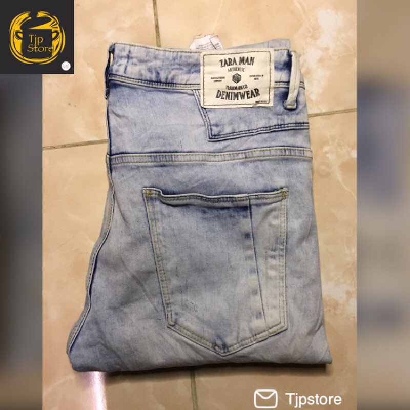 Celana Jeans Denim Second Bekas Branded pl Zara MAN Size 31 riped