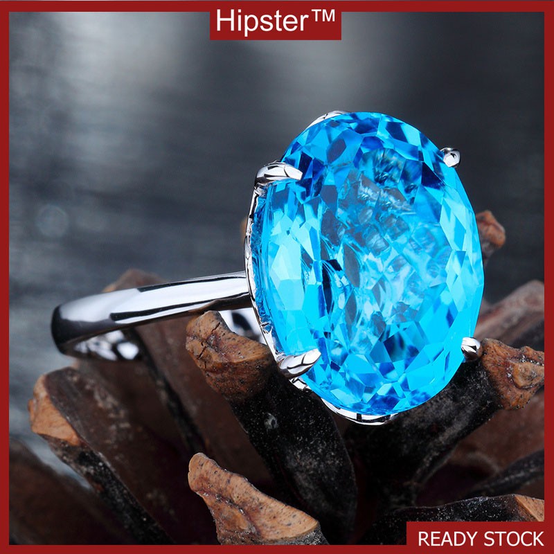 New Fashion Hot Sale Elegant Inlaid Sapphire Diamond Ring