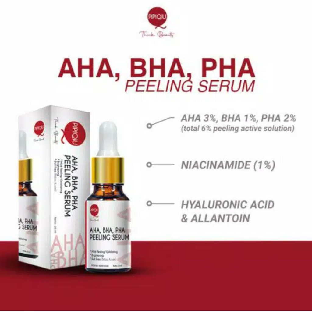 PIPIQIU AHA BHA PHA  Peeling Serum Solution Mencerahkan Wajah