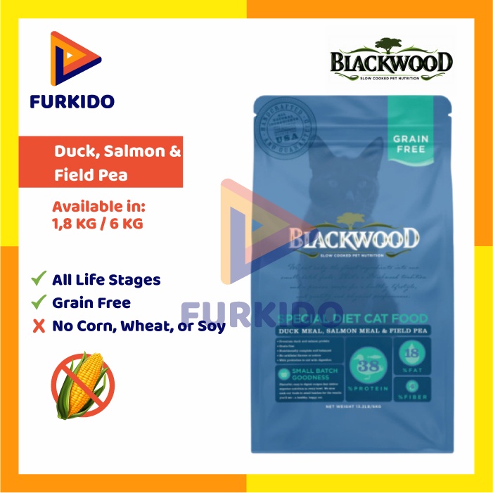 Blackwood Cat Food Kitten To Adult Grain Free Duck 6 KG