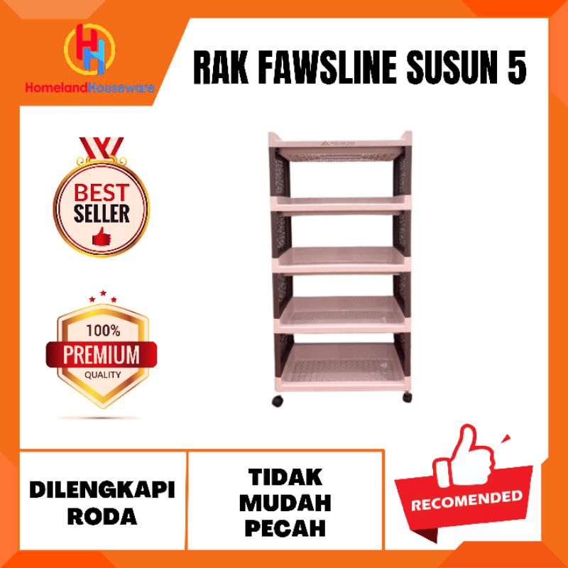 RAK FAWSLINE SUSUN 5 + RODA / RAK YOYO / RAK SERBAGUNA
