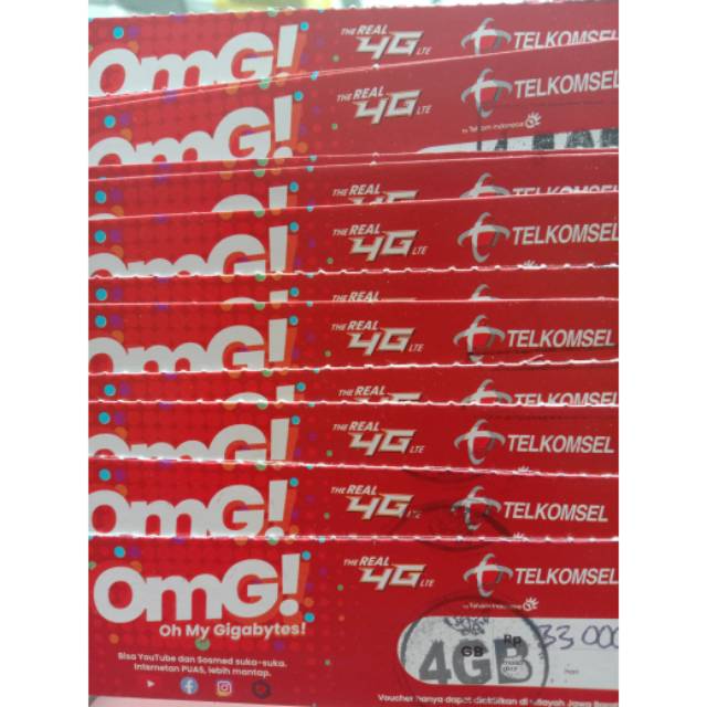 Voucher kuota telkomsel 4 gb 1 bulan