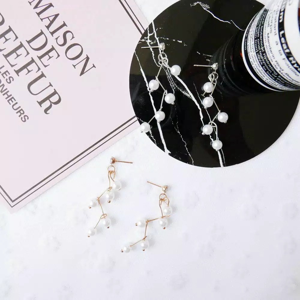 Anting Mutiara Simple Gaya Korea Wanita