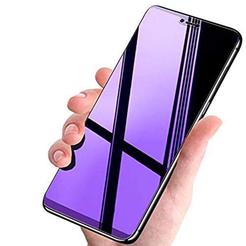 tempered glass blue oppo f19/F15/F11/F9/F7/F5/F1/F1S/F9 pro/F11 pro/F19 pro anti gores kaca fullayar plus radiasi
