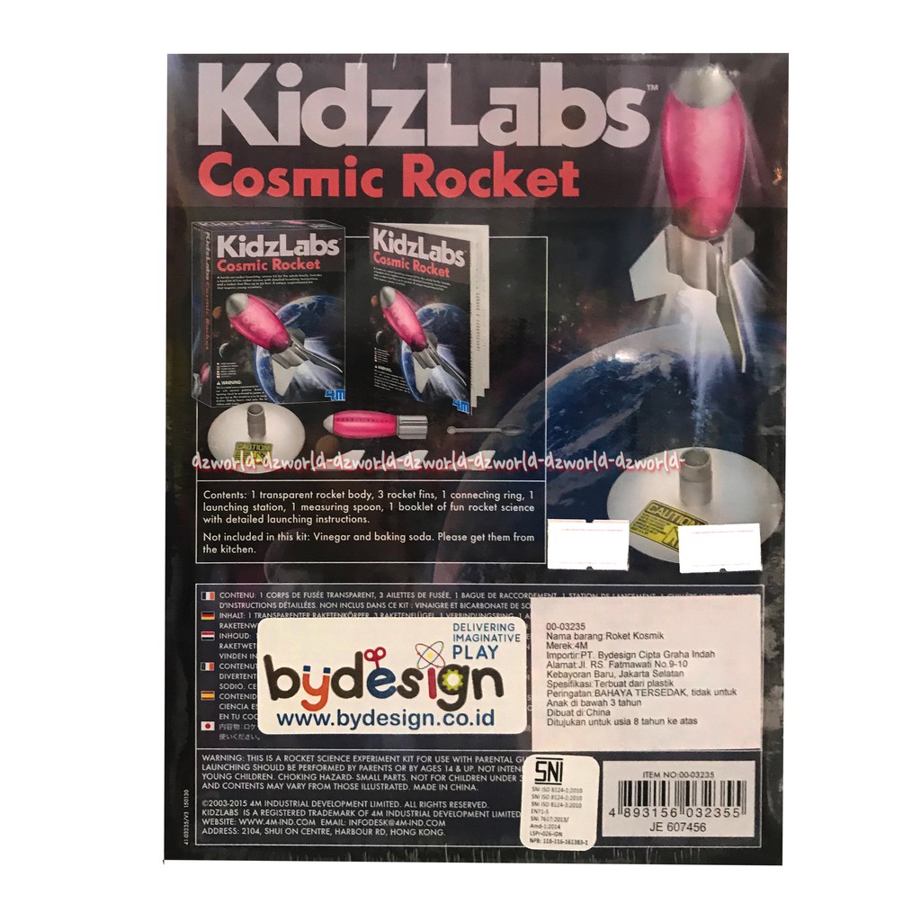 4M Kidszlabs Cosmic Rocket Paket Mainan Kit Sains Membuat Roket