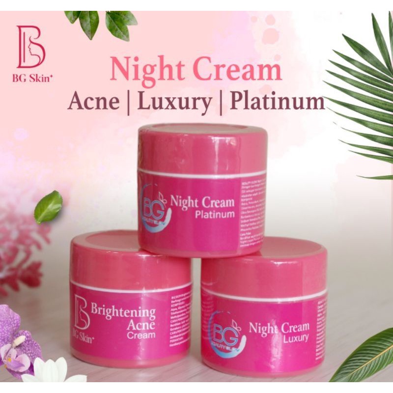 BG SKIN NIGHTCREAM LUXURY, PLATINUM, BRIGHTENING ACNE
