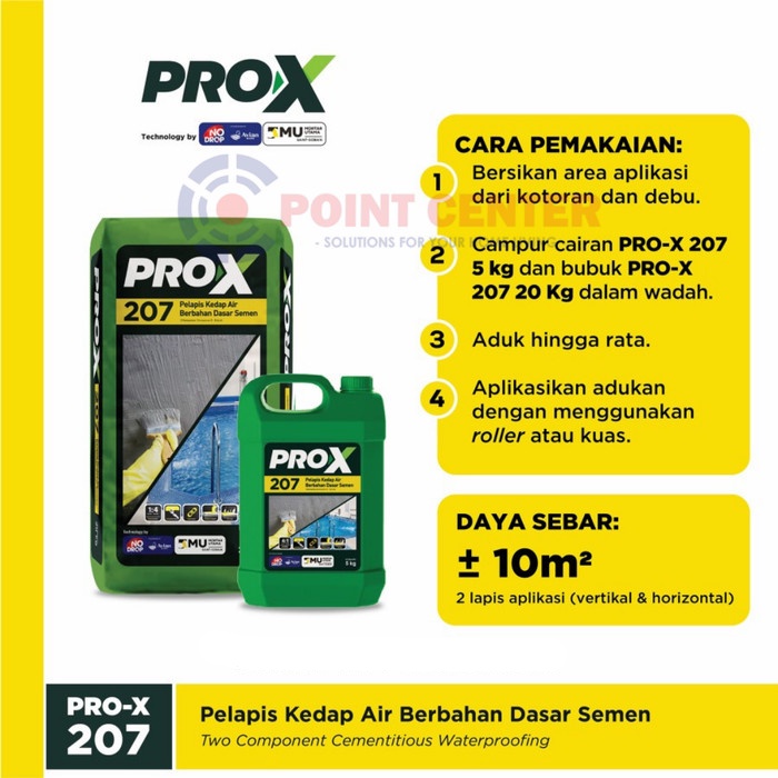 TERBAIK PRO X 270 SEMEN WATERPROOF 2 KOMPONEN MORTAR UTAMA ANTI BOCOR