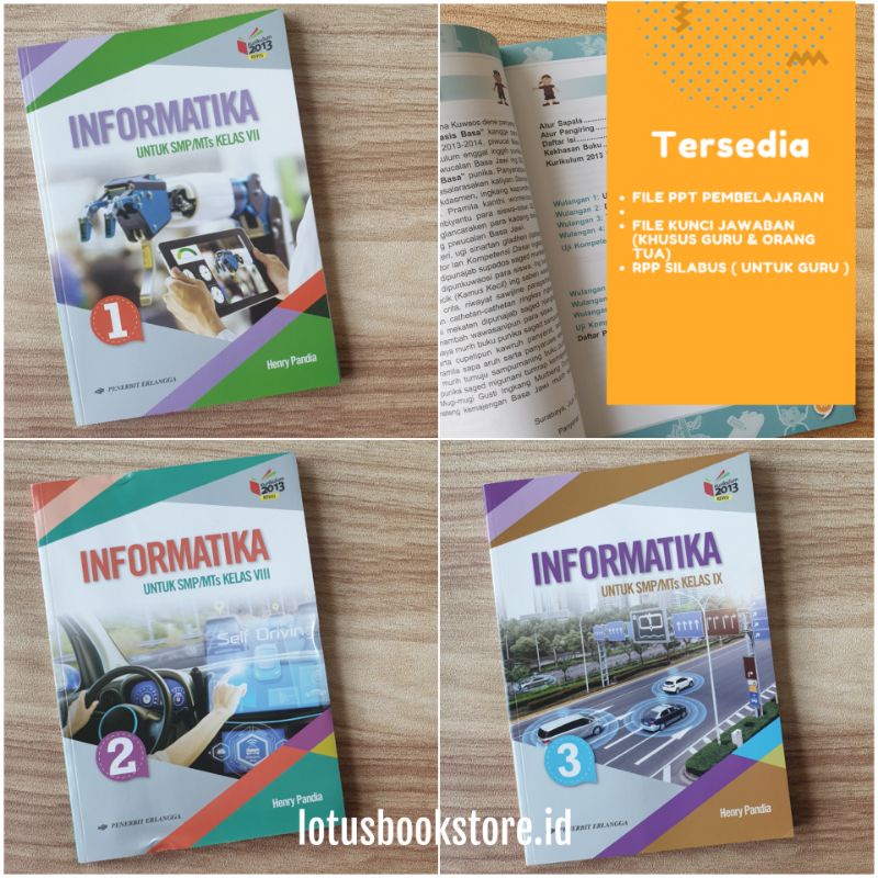 Informatika SMP Kelas 7 8 9 (Ready Semua) - K2013 Revisi - Buku Erlangga Original-0