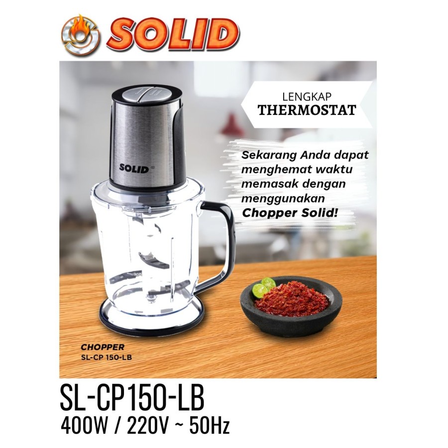 SOLID Food Chopper SL-CP 150-LB Penggiling Daging - Garansi Resmi 1Thn