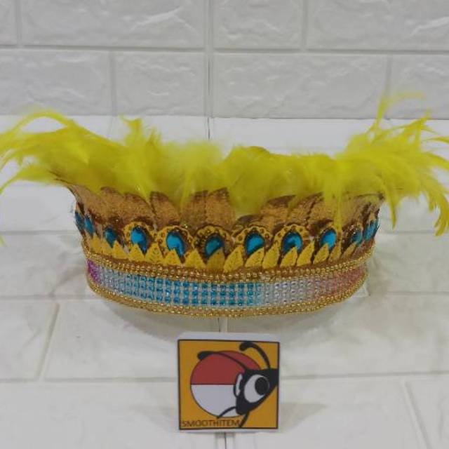 TOPI BULU PAPUA Aksesoris papua Mahkota bulu aksesoris kepala papua tarian tari daerah kartinian