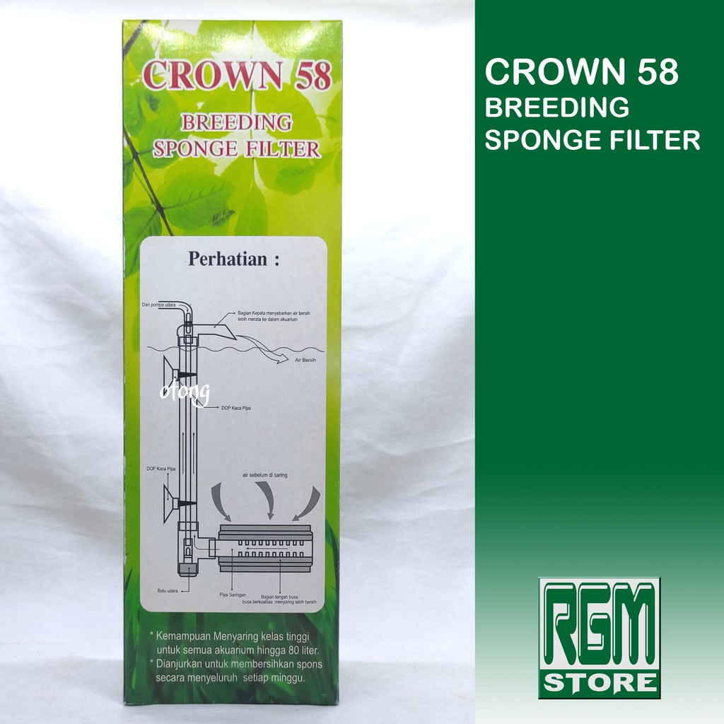 crown Breeding Sponge Filter Aquarium Aquascape murah