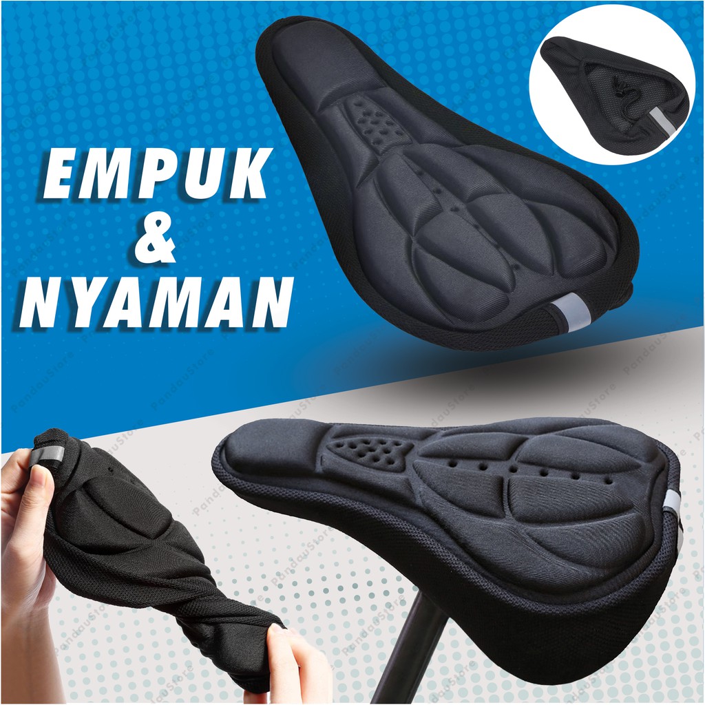 BISA COD Bantal Jok Sadel Sepeda Empuk Bike 3D Gel Pad