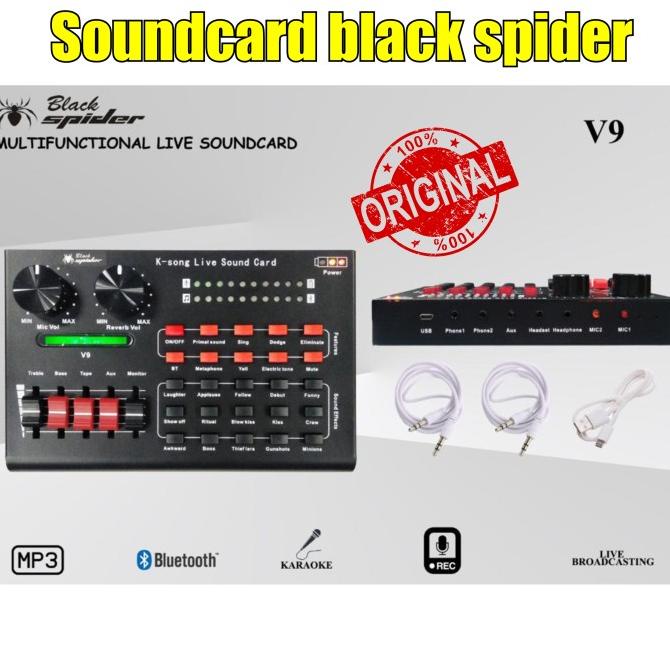 Soundcard black spider V9 soundcard black spider v9