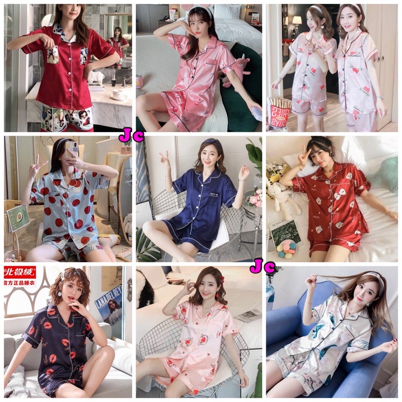 48MOTIF JC- SET PIYAMA SATIN IMPORT HP / PIYAMA SATIN PREMIUM IMPORT / PIYAMA SATIN KOREA MURAH