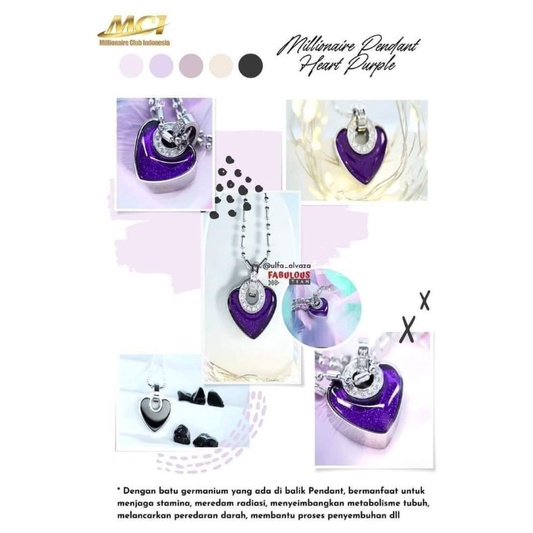 KALUNG HEART PURPLE / KALUNG KESEHATAN  ION NEGATIF