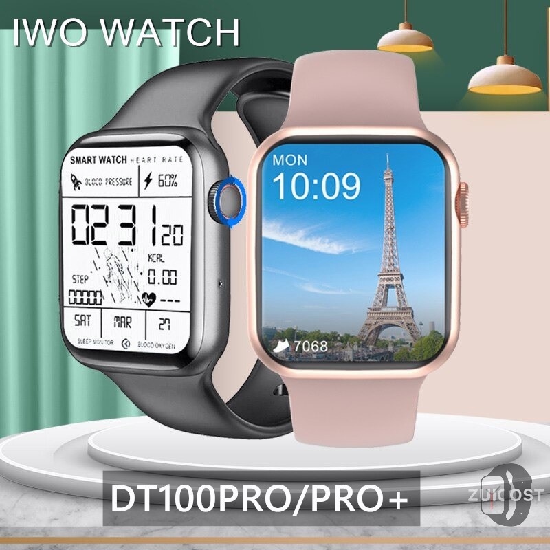New ORI IWO Seri 6 DT100Pro+ /DT100 Pro Smart Watch Bluetooth Call 1.75inch Square Screen/ IP68