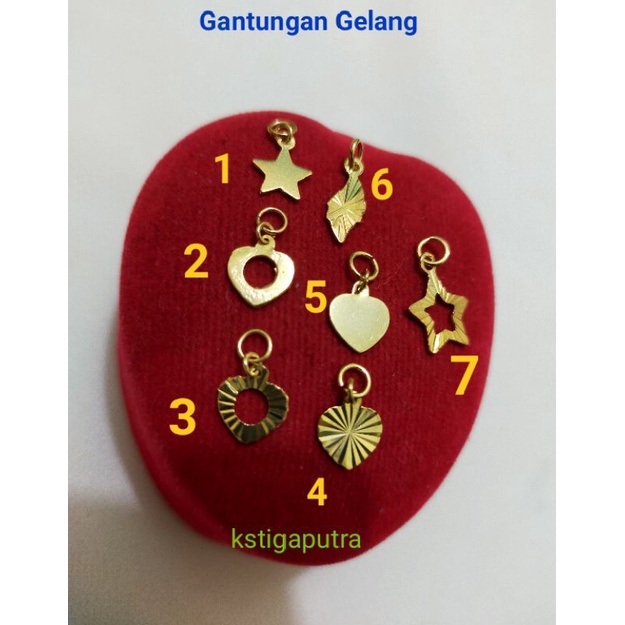Gantungan Gelang Perak 925 Lapis Emas 24 K