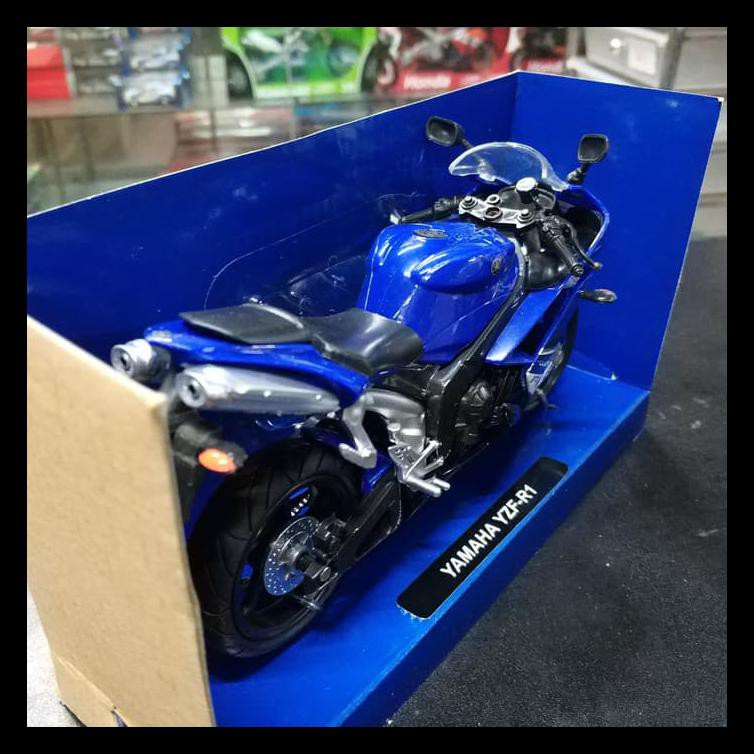 Miniatur Diecast Motor Newray Yamaha Yzf R1 2005 Bermutu